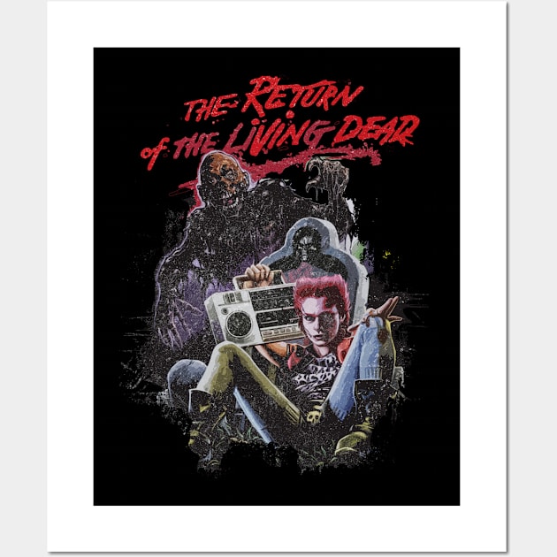 Return Of The Living Dead Retro Horror Wall Art by olivia parizeau